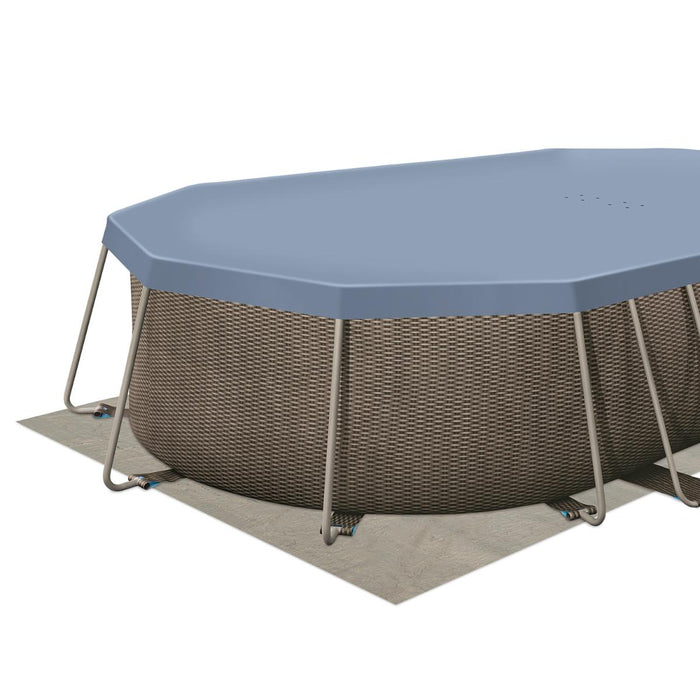 SWIMMING POOL 6.1X3.66X1.22M METAL FRAME OVAL