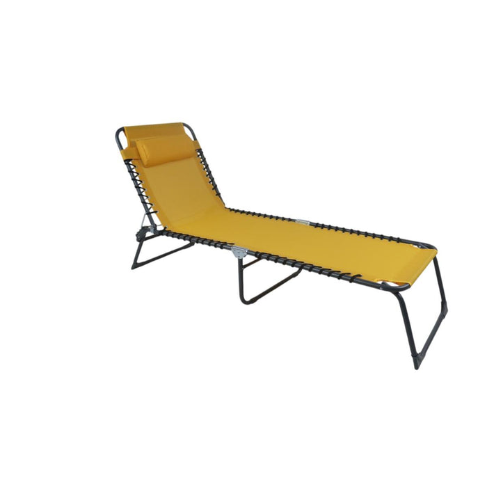 CHAIR CAMPING 189X60CM YELLOW HOME B