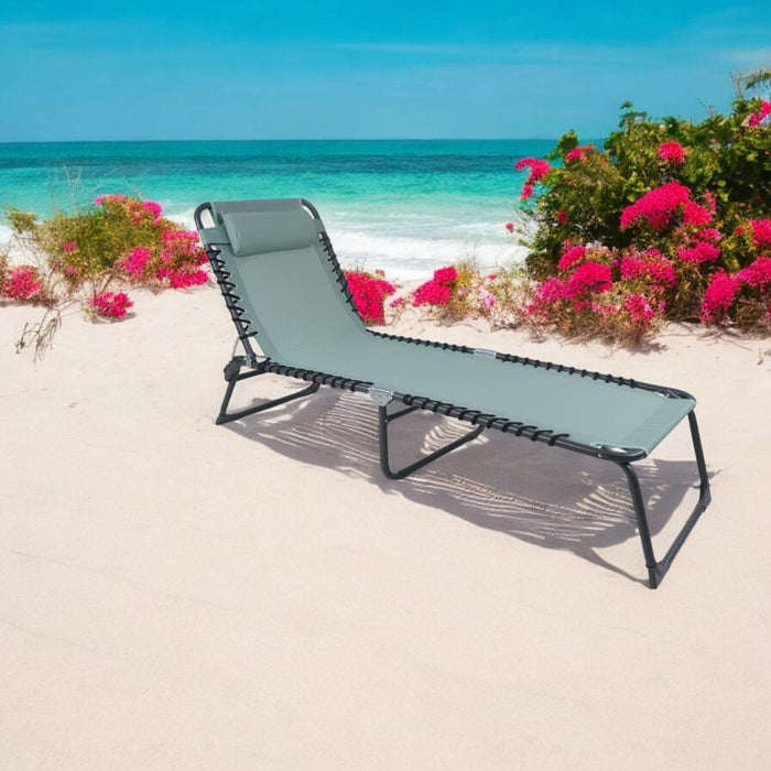 CHAIR CAMPING 189X60XCM GREEN HOME B