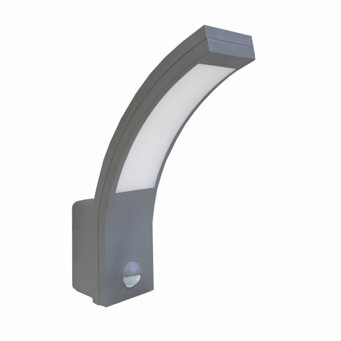 LED WALL LIGHT WITH SENSOR GREY 10W LIGHTEX