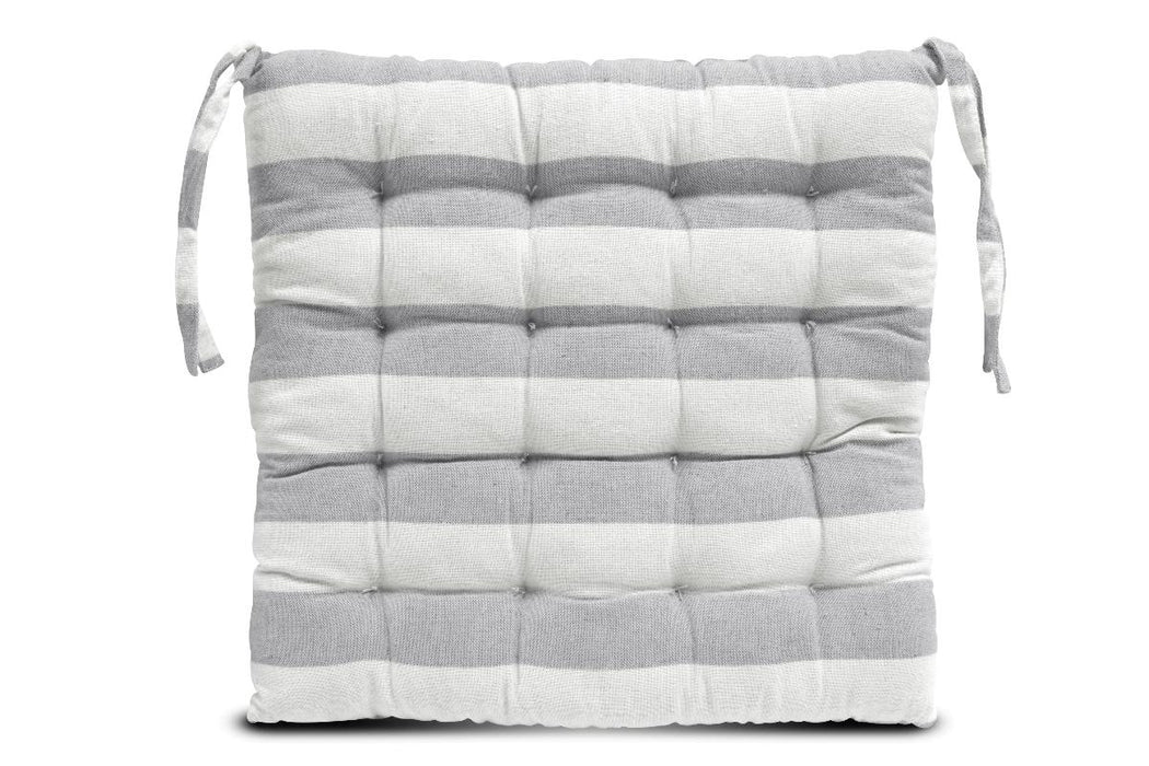 CHAIR CUSHION 40X40 STRIPES GREY