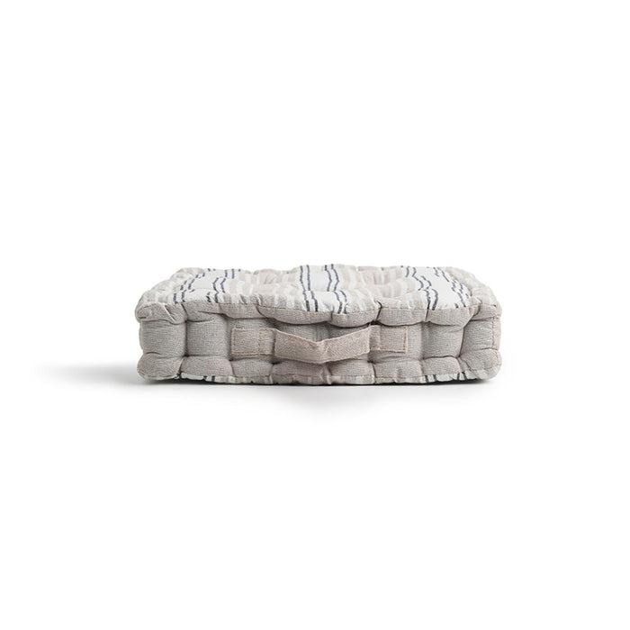 FLOOR CUSHION 40X40X8 STRIPE BLUE