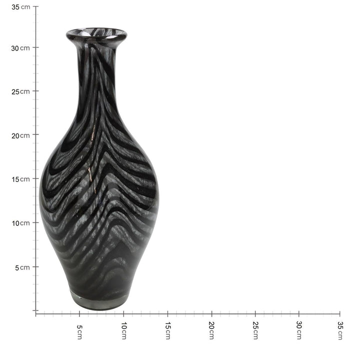 VASE BLACK 33X14X14CM