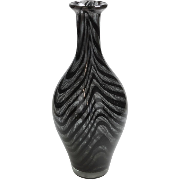 VASE BLACK 33X14X14CM