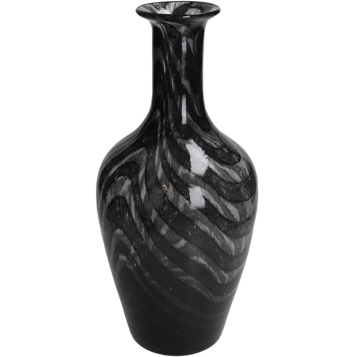 VASE BLACK 36X17X17CM