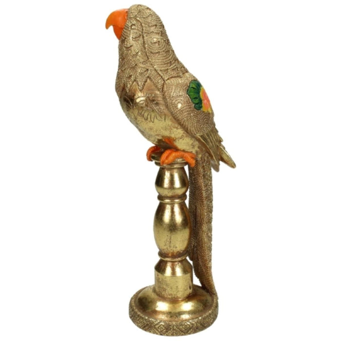 FIGURINE BIRD GOLD 30X9X12CM