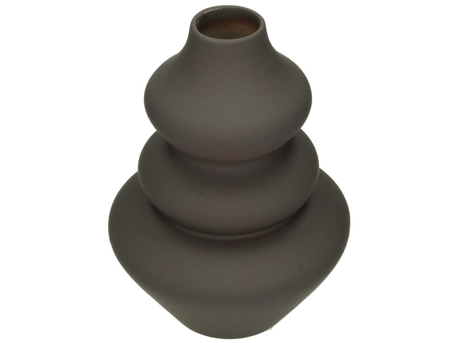 VASE BROWN 22X15X15CM