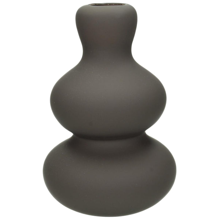 VASE BROWN 20X14X14CM