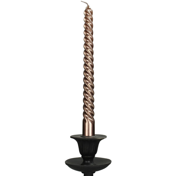 TWISTED COPPER CANDLE 26X3X8CM