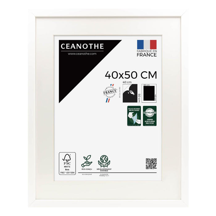 FRAME 40X50 CM HOLE 30X40 MILAN WHITE