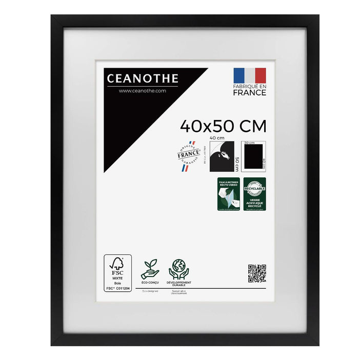 FRAME 40X50 CM HOLE 30X40 MILAN BLACK