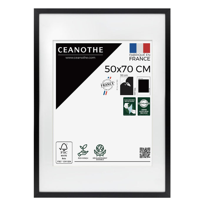 FRAME 50X70 CM HOLE 40X50 MILAN BLACK