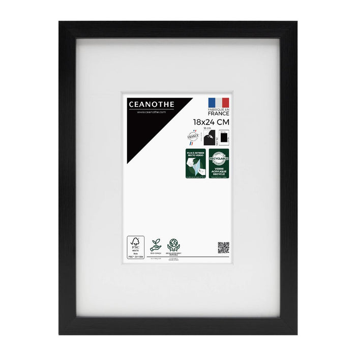 FRAME 18X24 CM HOLE 10X15 WILD BLACK