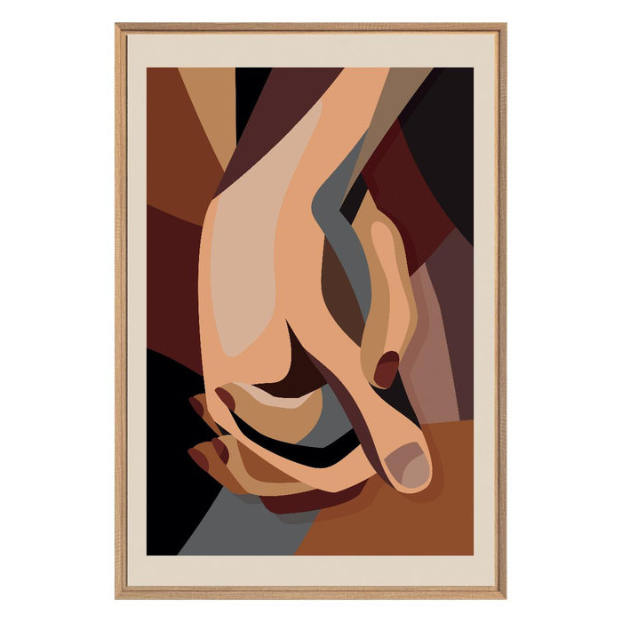 PAINTING 65X97 CM WRAPPED HANDS