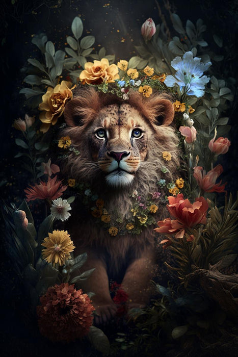 PAINTING 30X45 CM LION