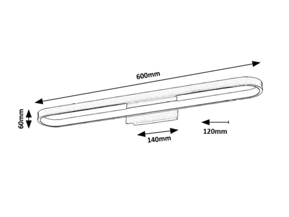 LED BATHROOM WALL LAMP ODRAN 18W 60CM IP44