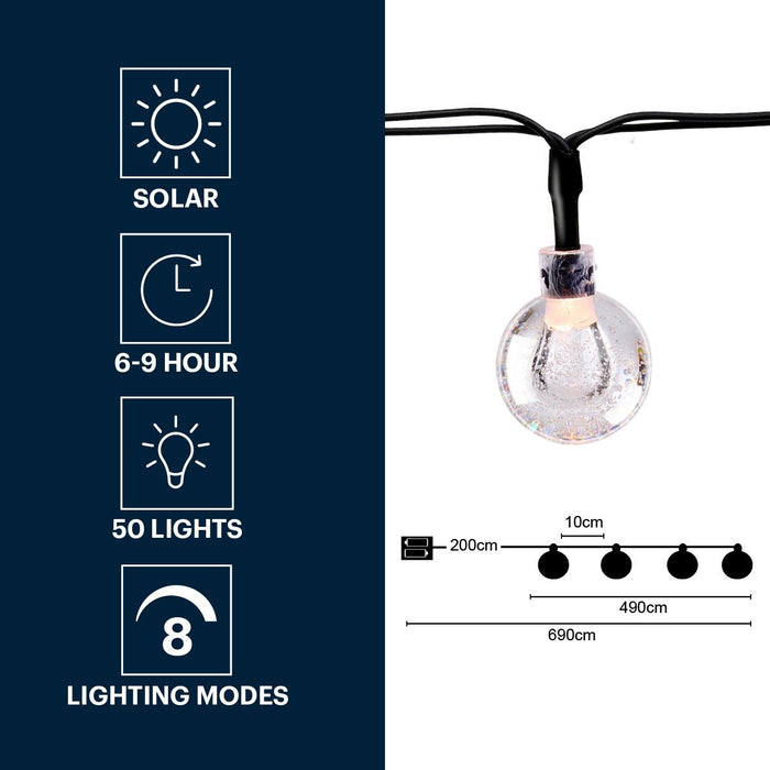 SOLAR LAMPS 50LED 6.9M