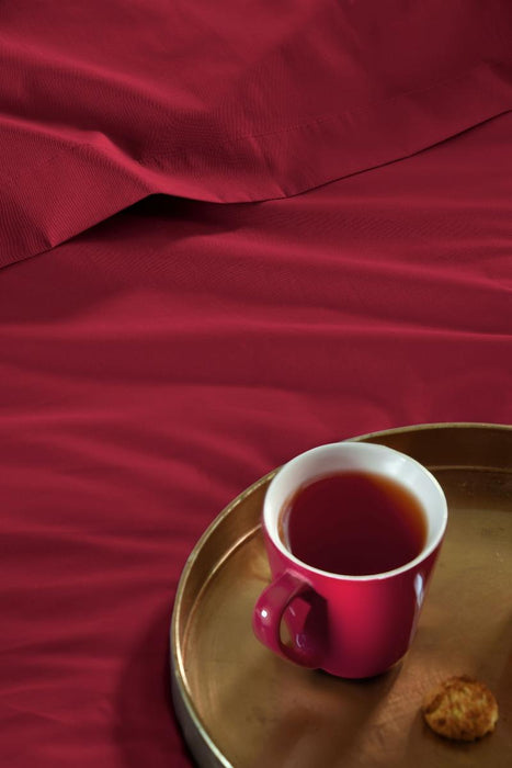 FITTED SHEET 90/190 ELYSEE RED