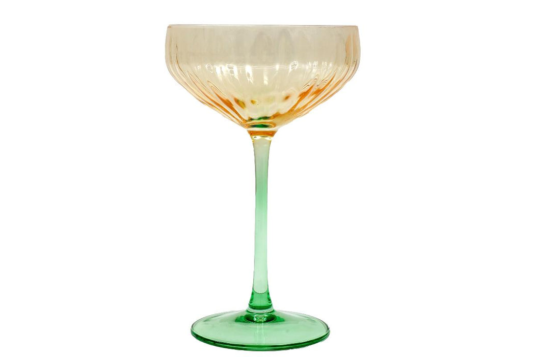 COCKTAIL GLASS 18CM GLASS GREEN/YELLOW