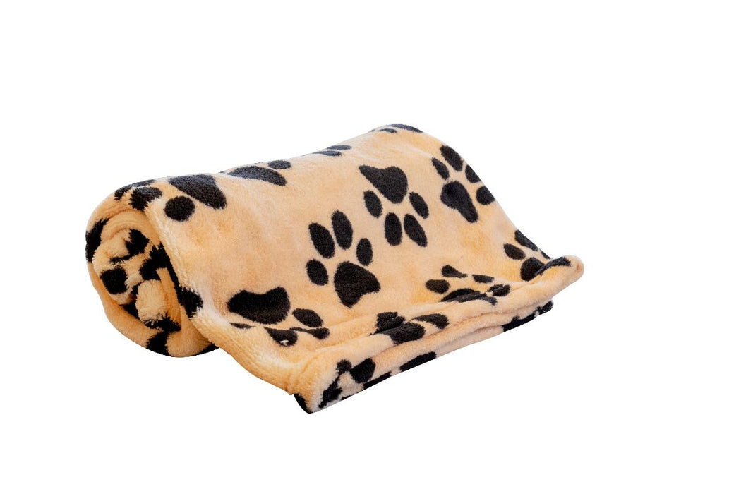 BLANKET VELOR 75X100 CM PATCHES BEIGE