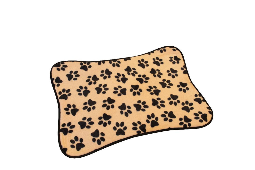 PET BED 50X70 PAWS BEIGE