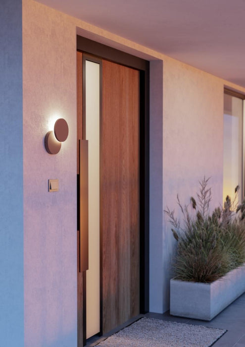 LED WALL LIGHT PEDERSANO 8W ROUND BROWN
