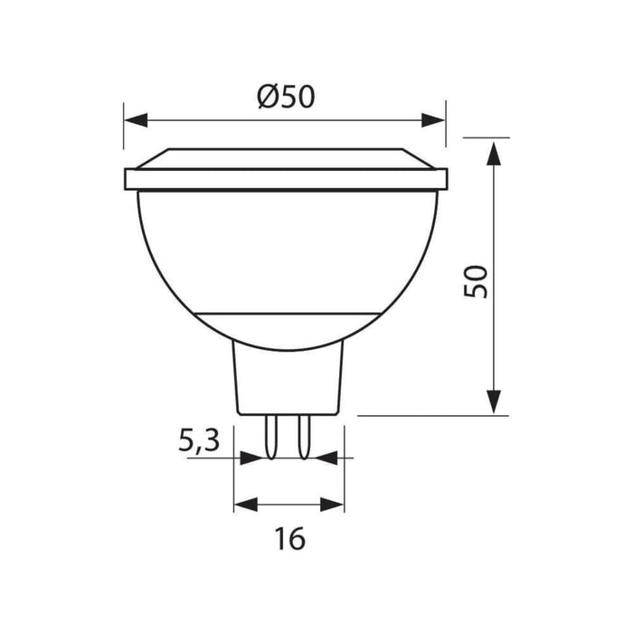 LED LAMP PROXI MR16 12V 5W G5.3W 6400K