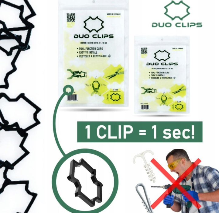CABLE AND PIPE CLAMP 22-50MM DuoClips