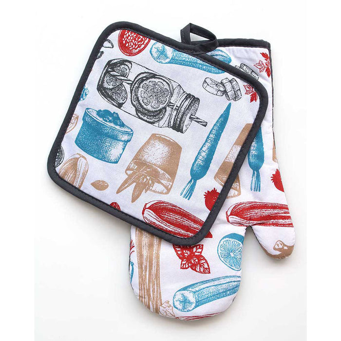 KITCHEN SET GLOVE 31 CM. AND HANDLE MIX