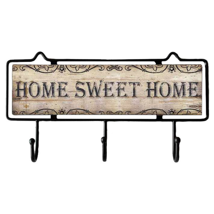 DECORATIVE HANGER 3 HOOKS BLACK