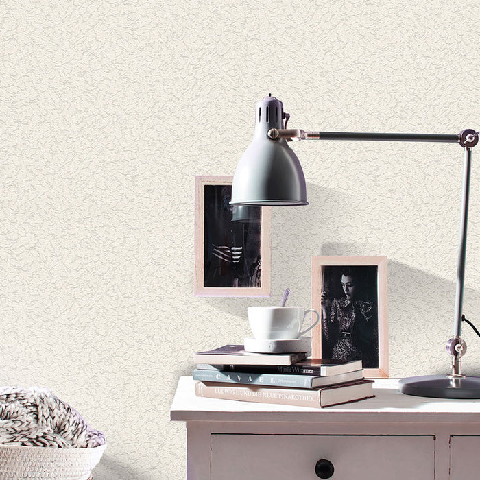 WALLPAPER VINYL PLASTER CREAM BROCADE