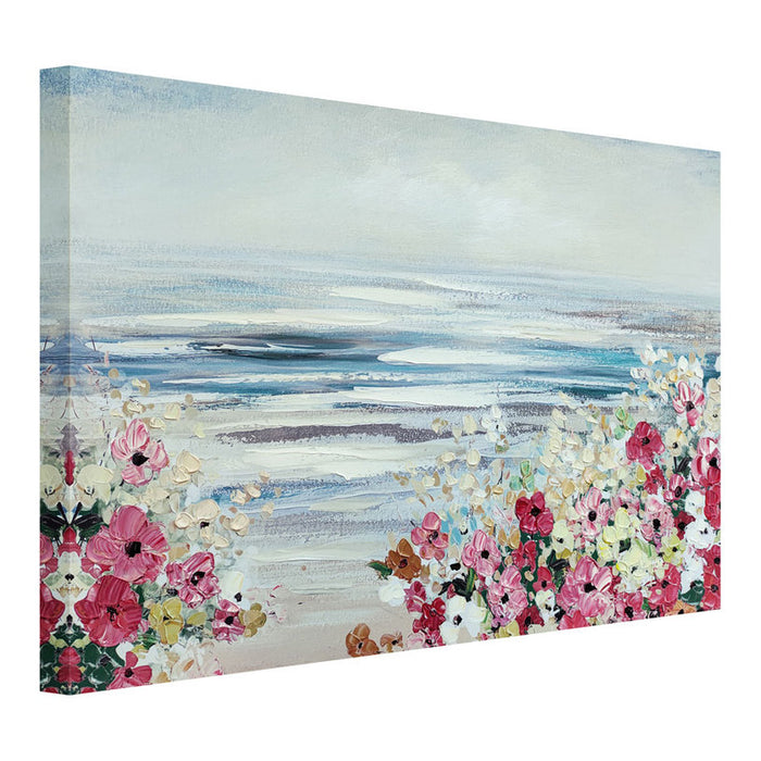 OIL PAINTING 50X70 CM. FLOWERS IN THE SEA