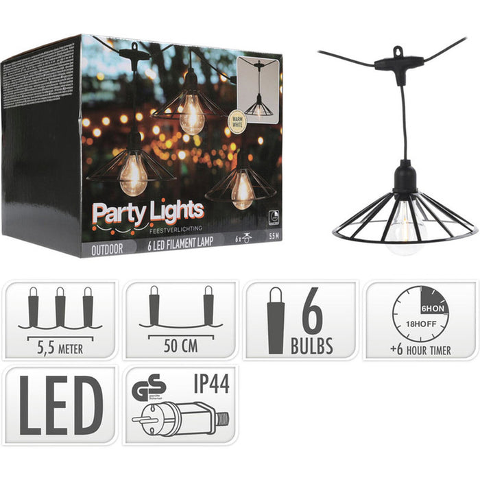 GARDEN LIGHTING LED 550CM 6 LAMPS AF5300260