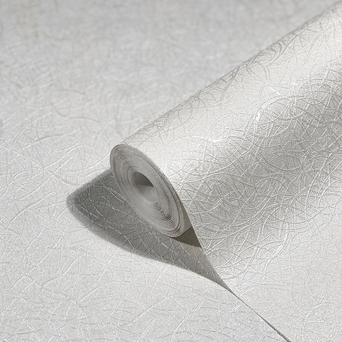 WALLPAPER VINYL Ivy RELIEF WHITE PEARL