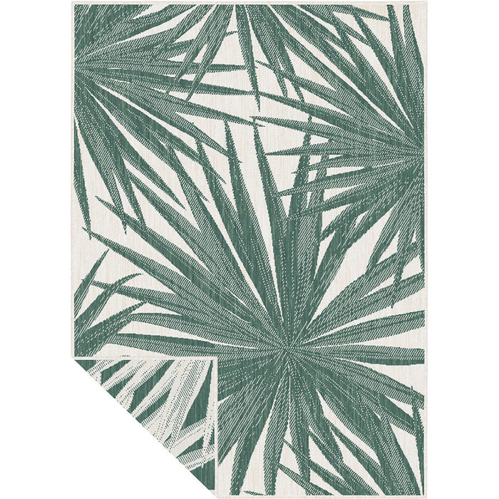 BRUSSELS CARPET 80X150 CM GREEN LEAVES CREAM