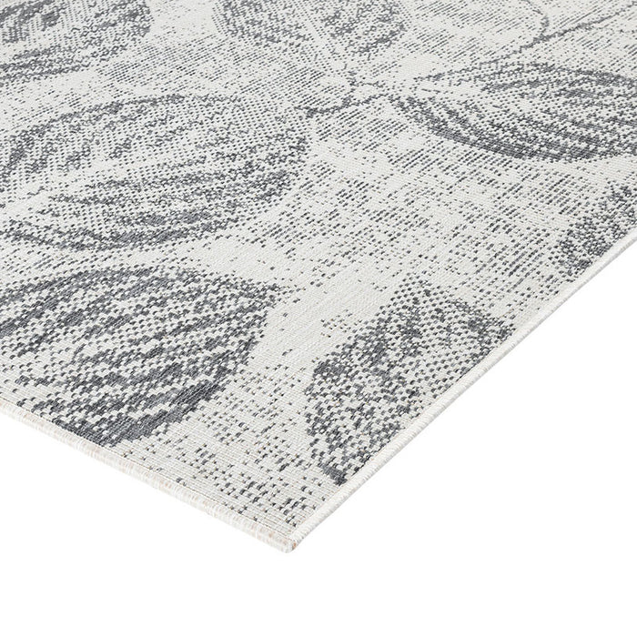BRUSSELS CARPET 120X170 CM GRAY LEAVES CREAM