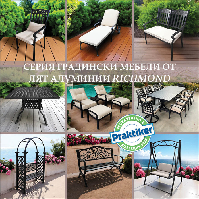 GARDEN TABLE 100X100X73.5CM ALUMINUM HD- 9909
