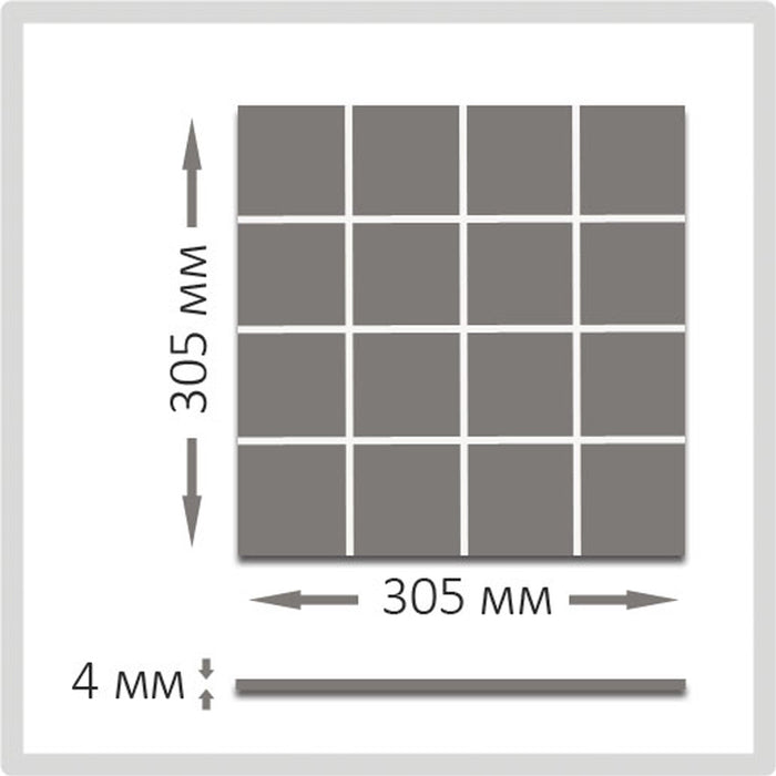 SELF-ADHESIVE ALUMINUM PANEL A03/AD 30.5X30.5 CM