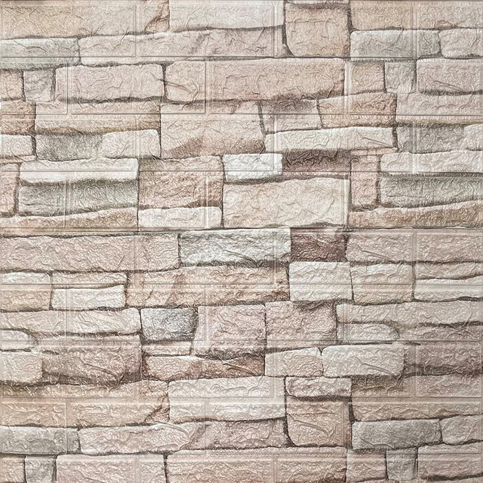 SELF-ADHESIVE PVC PANEL 70X77 CM LIGHT STONES