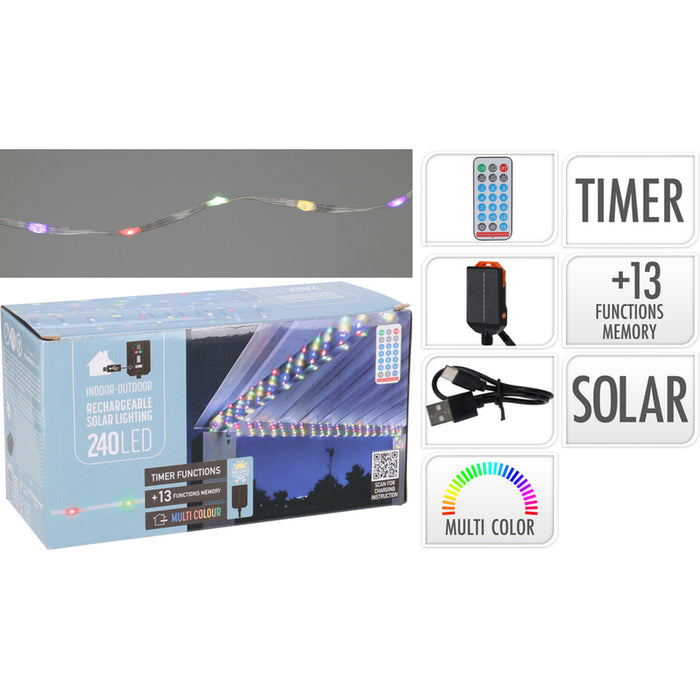 GARDEN LIGHTING SOLAR 240LED MULTI AEX100640