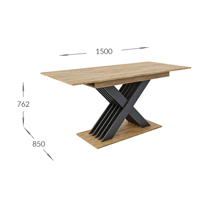DINING TABLE CROSS 150-185/85/76