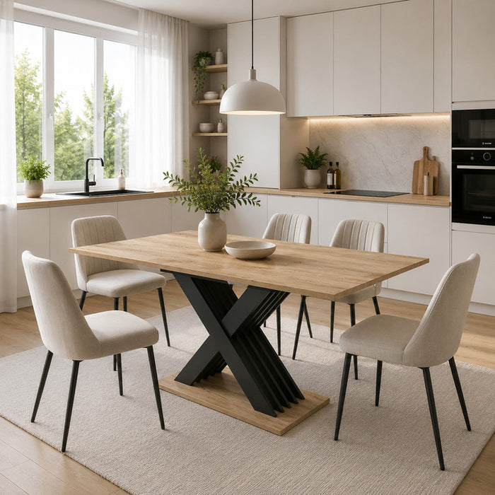 DINING TABLE CROSS 150-185/85/76