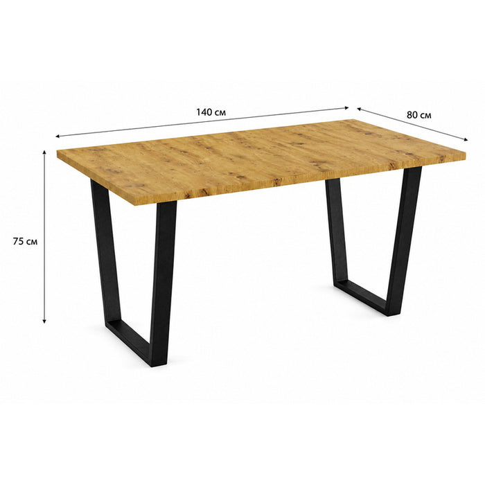 LOUISVILLE DINING TABLE 140 OAK ARTISAN