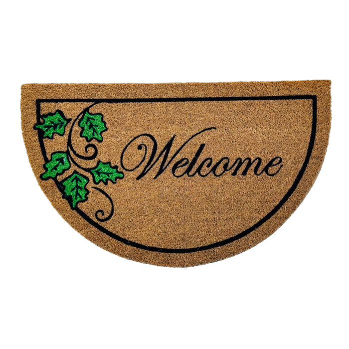 DOOR MAT COCONUT/VINYL 45X75 CM SEMI-CIRCULAR D1