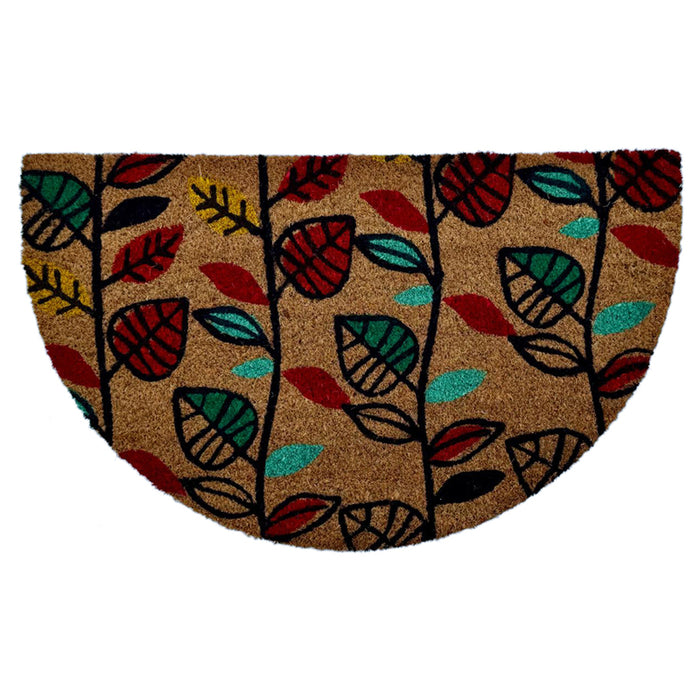 DOOR MAT COCONUT/VINYL 45X75 CM SEMI-CIRCULAR D2