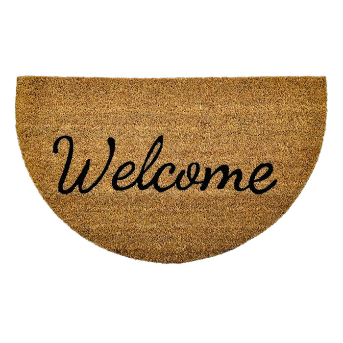 DOOR MAT COCONUT/VINYL 45X75 CM SEMI-CIRCULAR D3