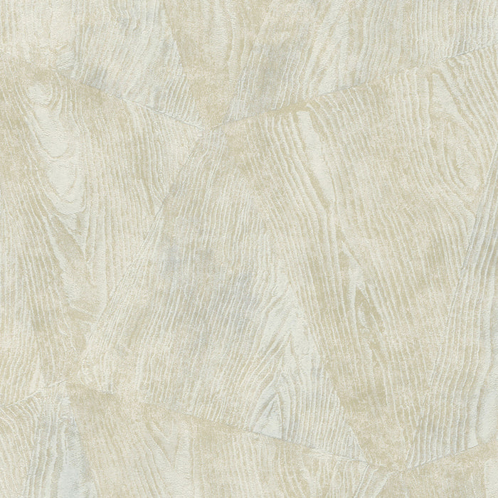 WALLPAPER VINYL LEAVES WOOD PANELS BEIGE