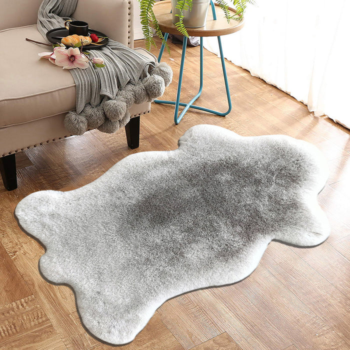 CARPET ECO LEATHER KINGOLI GREY 55X80 CM