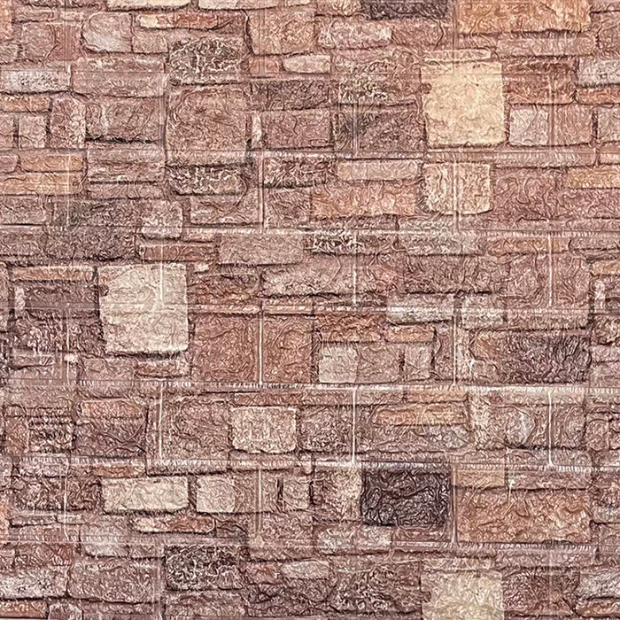 SELF-ADHESIVE PVC PANEL 77X70 CM BROWN STONE