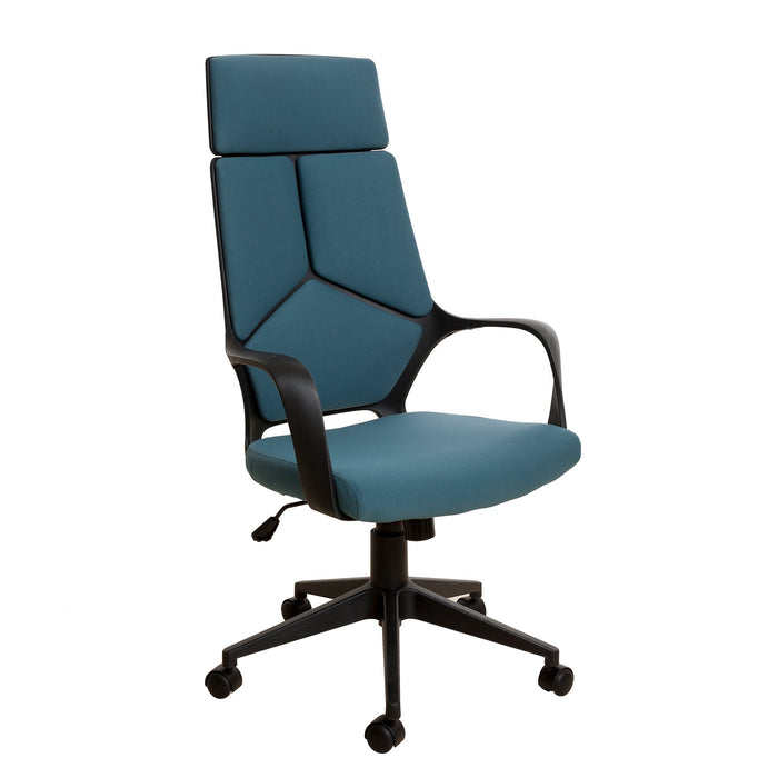 Executive chair Force Black, damask, dark mint
